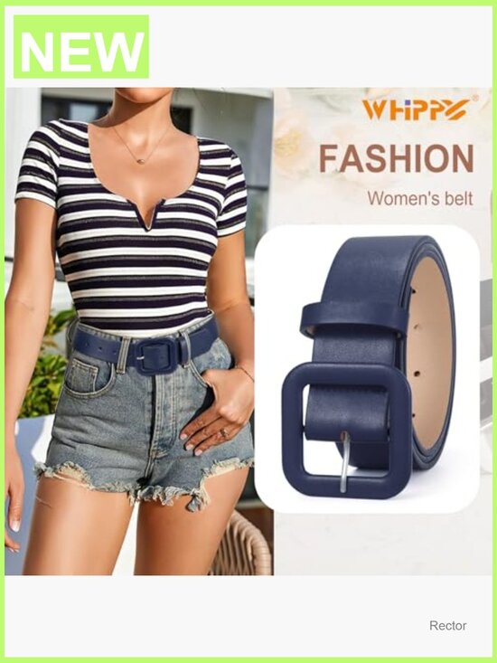 Fashion Belt Square Buckle Faux Leather Ladies Belt for Jeans Dresses main image 4